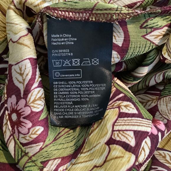 Morris & Co. x H&M Floral Print Long Sleeve Button Down Blouse Top 2 - Picture 7 of 7